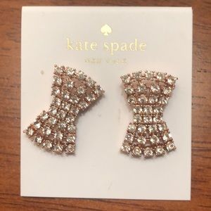 Kate Spade Sparkling bow earrings
